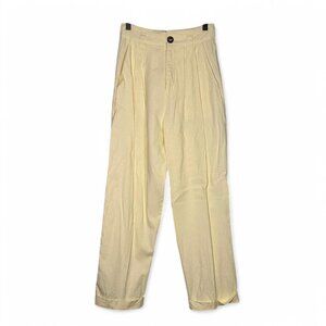 Ronny Kobo Ginevra Pleated Linen Blend Pants